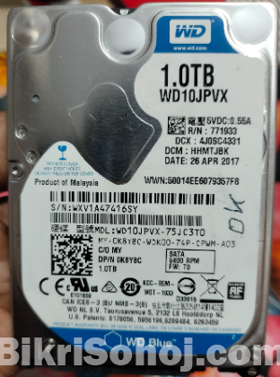 Hard Disk Wd-1tb For Laptop